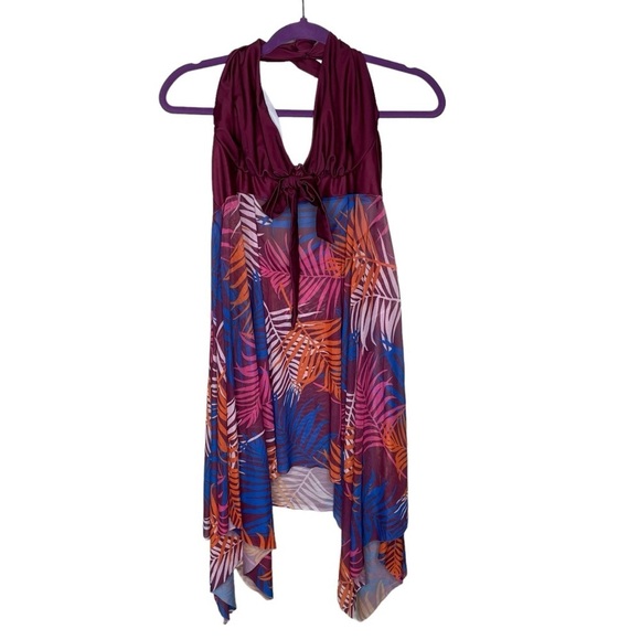 Women’s Flowy Halter Swim Cover Dress One Piece XL - Picture 11 of 12